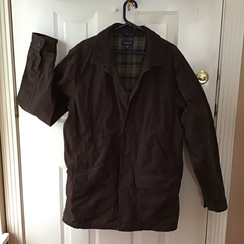 Men’s Barn Coat, Brown, Landsend, Sz XLTALL